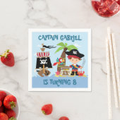 Cute Boy Pirate Party Paper Napkins Servet (Insitu)