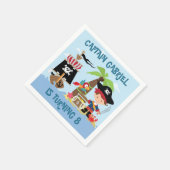 Cute Boy Pirate Party Paper Napkins Servet (Hoek)