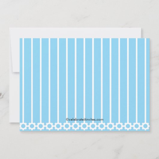 Cute Boy Robot Birthday Party Invitation Kaart (Achterkant)