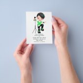Cute Boy Rock Star Verjaardagsfeestje Flyer (Hand)