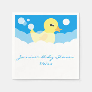 Cute Boy Rubber Ducky Baby shower Servetten