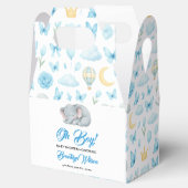 Cute Boy’s Elephant Watercolor Baby Shower Bedankdoosjes (Geopend)