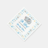 Cute Boy’s Elephant Watercolor Baby Shower Servet (Hoek)