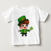 Cute Boy Saint Patrick Costume Holding Lucky (Voorkant)