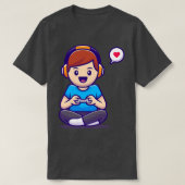 Cute Boy Spelling Game T-shirt (Design voorkant)
