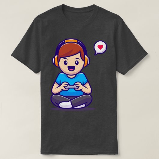 Cute Boy Spelling Game T-shirt (Design voorkant)