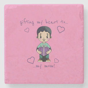 Cute Boy Stenen Onderzetter