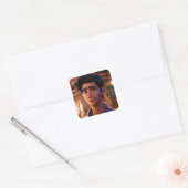 Cute Boy Vierkante Sticker (Envelop)