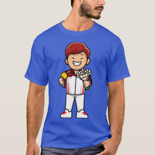 Cute Boy Winning Champion Cartoon T-shirt
