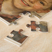 Cute Boy With Chicken Jigsaw Puzzle Legpuzzel (Zijkant)