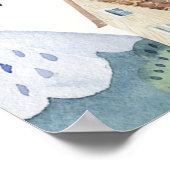 Cute Boy's Airplane Theme Happy Birthday Banner Poster (Hoek)