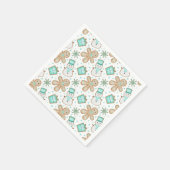 Cute Boys Blue Christmas Gingerbread Man Servet (Hoek)