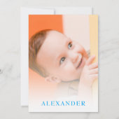 Cute Boys Blue Dinosaur 1e verjaardag Kaart (Achterkant)