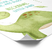 Cute Boys Dinosaur Verjaardagsfeest Milestone Post Poster (Hoek)