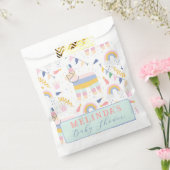 Cute Boy's Llama Rainbow Birthday Party Bedankzakje (Gezegeld)