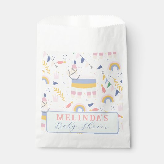 Cute Boy's Llama Rainbow Birthday Party Bedankzakje (Voorkant)