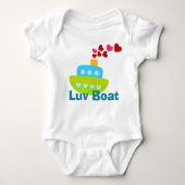 Cute Boys Luv Boat met hart Romper (Voorkant)