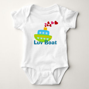 Cute Boys Luv Boat met hart Romper