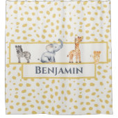 Cute Boys Oerwoud Safari Baby Animals Douchegordijn (Voorkant)
