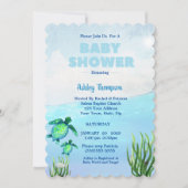 Cute Boys Zee Turtles Baby shower Kaart (Voorkant)