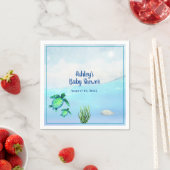 Cute Boys Zee Turtles Baby shower Napkins Servet (Insitu)