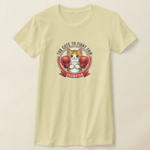 Cute Boze Kat Kampioen T-Shirt Ontwerp