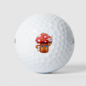 Cute boze paddenstoel golfballen (Voorkant)