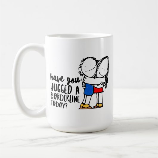 Cute BPD Awareness | Hug a Borderline | DBT-cadeau Koffiemok (Links)