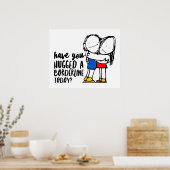 Cute BPD Awareness | Hug a Borderline | DBT-cadeau Poster (Keuken)