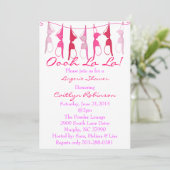 Cute Bra Bridal/Lingerie Shower Invitation Kaart (Staand voorkant)