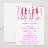 Cute Bra Bridal/Lingerie Shower Invitation Kaart (Voorkant / Achterkant)