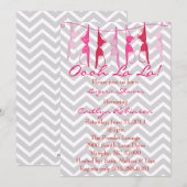 Cute Bra Bridal/Lingerie Shower Invitation Kaart (Voorkant / Achterkant)