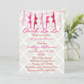 Cute Bra Bridal/Lingerie Shower Invitation Kaart (Staand voorkant)
