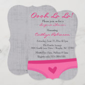 Cute Bra Bridal/Lingerie Shower Invitation Kaart (Voorkant / Achterkant)