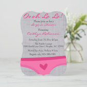 Cute Bra Bridal/Lingerie Shower Invitation Kaart (Staand voorkant)