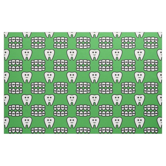 Cute Braces Pattern Stof (Fat Quarter)