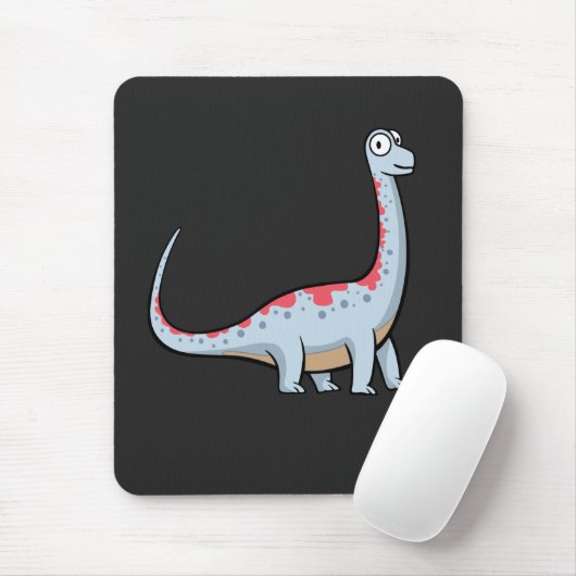 Cute Brachiosaurus Long Nick Dinosaur Muismat (Met muis)