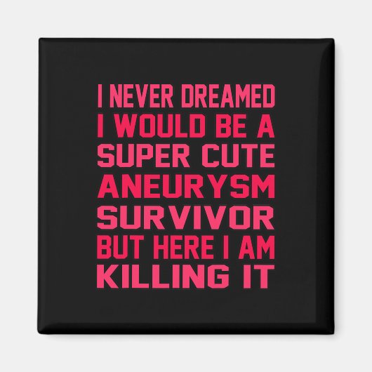 Cute Brain Aneurysm Survivor Awareness Month Suppo Magneet (Voorkant)