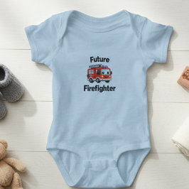 Cute brandweerauto toekomstige brandweerman baby r romper