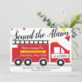 Cute brandweerauto voertuig confetti 1e verjaardag (Staand voorkant)