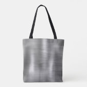 Cute brded metal Silver Faux monogram Tote Bag (Achterkant)