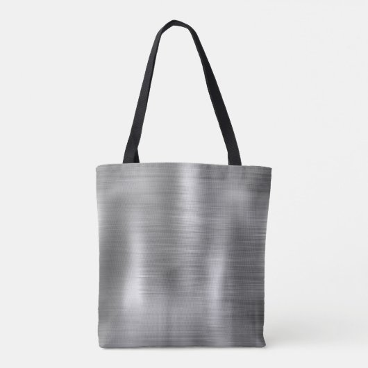 Cute brded metal Silver Faux monogram Tote Bag (Achterkant)