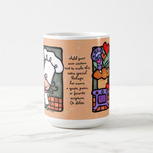 Cute Bread Baking Chef Coffee Mok (Center)