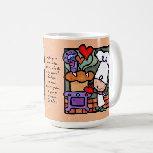  Cute Bread Baking Chef Coffee Mok (Voorkant rechts)