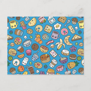 Cute Breakfast Food Briefkaart