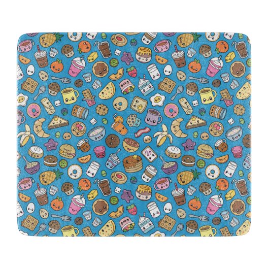 Cute Breakfast Food cutting board Snijplank (Voorkant)