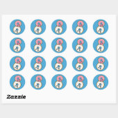 Cute Breakfast Food Donut Ronde Sticker (Vel)