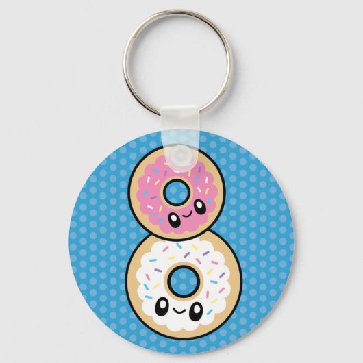 Cute Breakfast Food Donut Sleutelhanger (Voorkant)