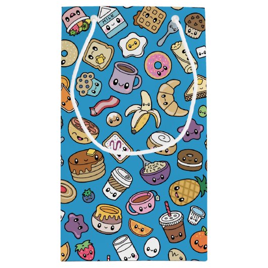 Cute Breakfast Food Klein Cadeauzakje (Achterkant)