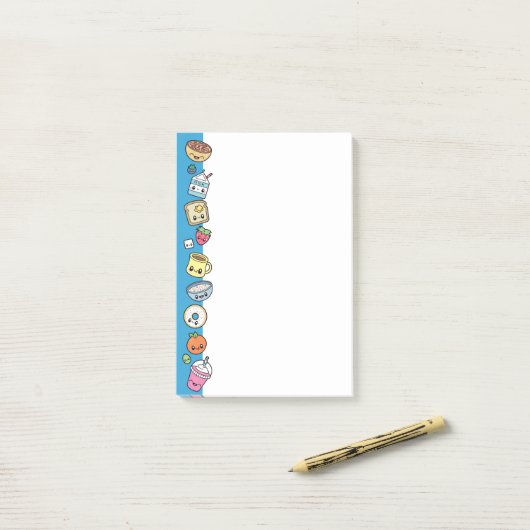 Cute Breakfast Food Post-it® Notes (Op bureau)